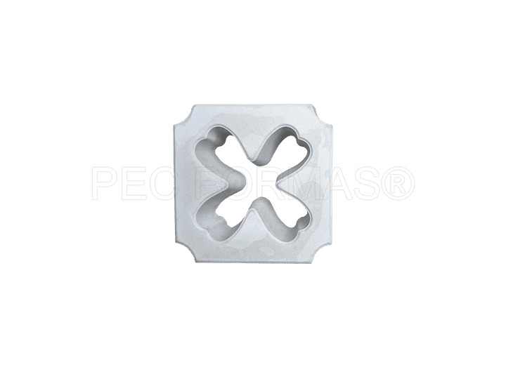 Fôrma Plástica para Cobograma 4 Pontas Flor