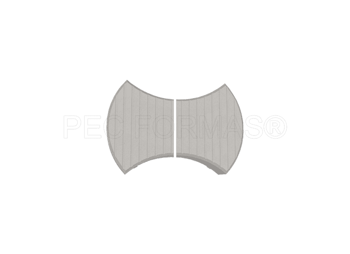 Fôrma Plástica para Piso Quebra Cabeça Estriado Central