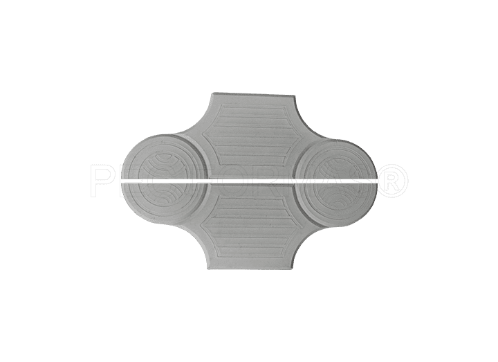 Fôrma Plástica para Piso Meio Trevo Bola 2 Trab.