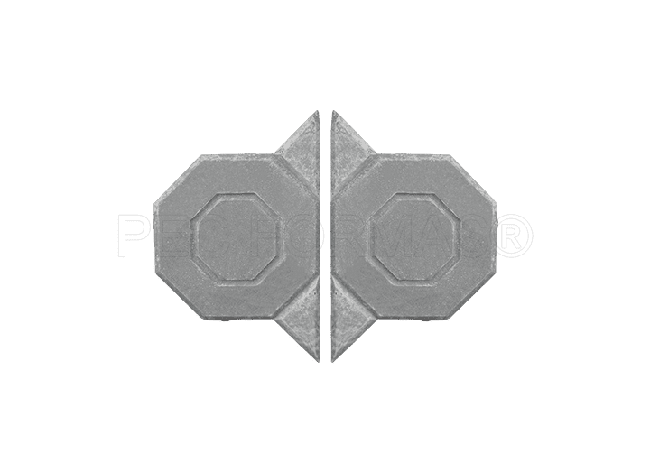 Fôrma Plástica para Meio Piso Trevo Oitavado Duplo