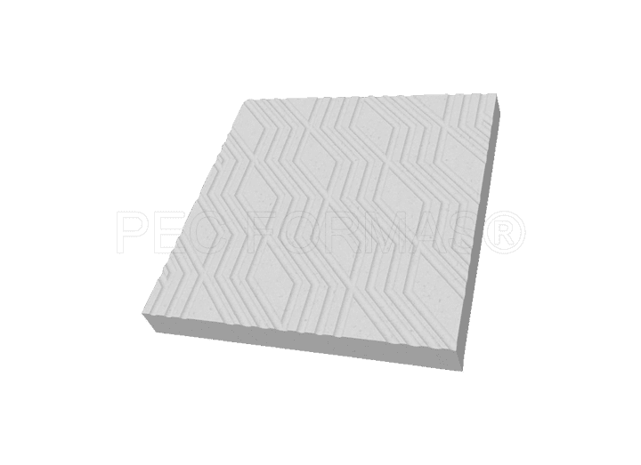 Fôrma Plástica para Piso Quadrada Estriada