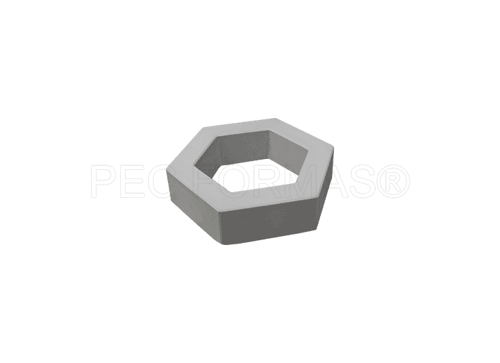 Fôrma Plástica para Sextavado 1 Furo