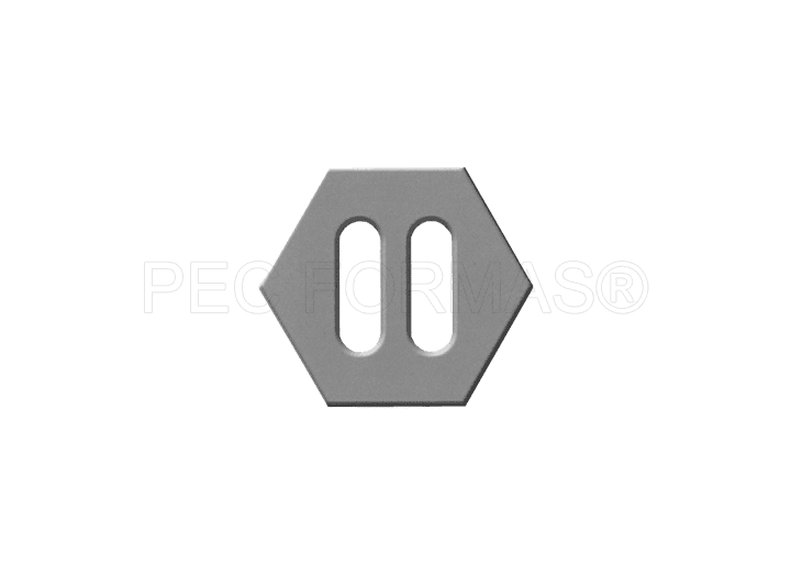 Fôrma Plástica para Sextavado 2 Furos
