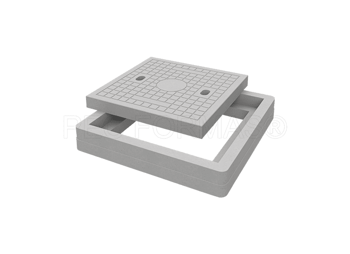 Fôrma Plástica para Moldura de Inspeção Quadrada